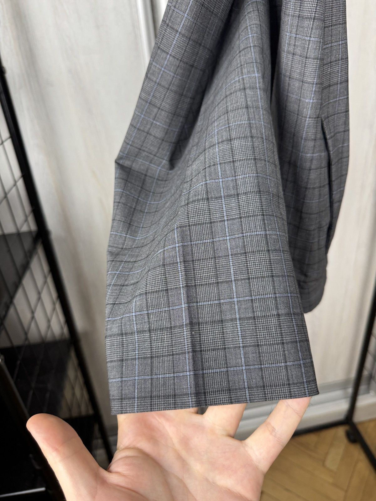 Z Zegna Z Zegna Ermenegildo Zegna wool checkered grey unlined suit Size 42L - 19 Thumbnail