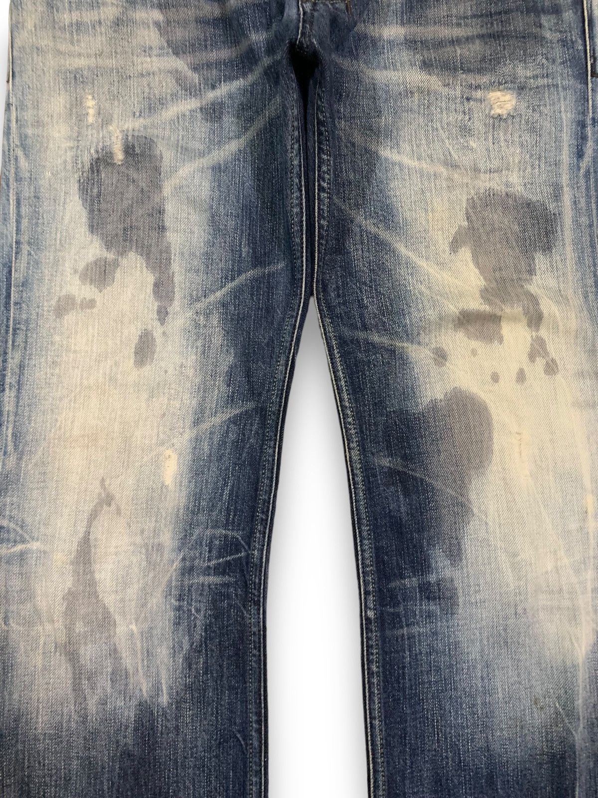Diesel Vintage Diesel Industry Safado Bleached Grunge Ripped Jeans Size US 32 / EU 48 - 8 Thumbnail
