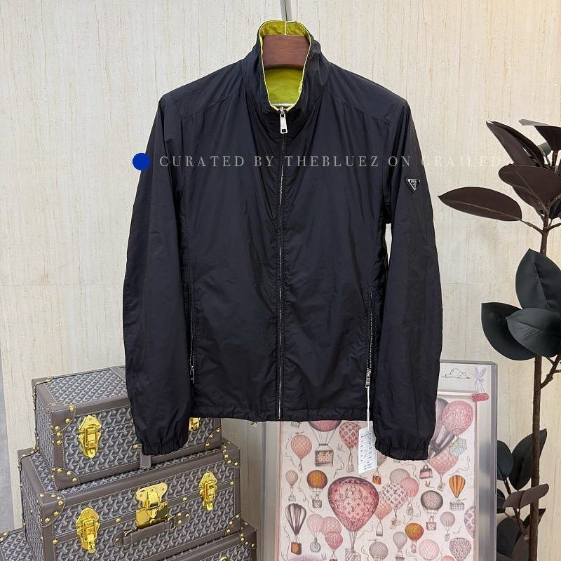 Prada Zip-Up Logo Jacket in Black Size US L / EU 52-54 / 3 - 1 Thumbnail