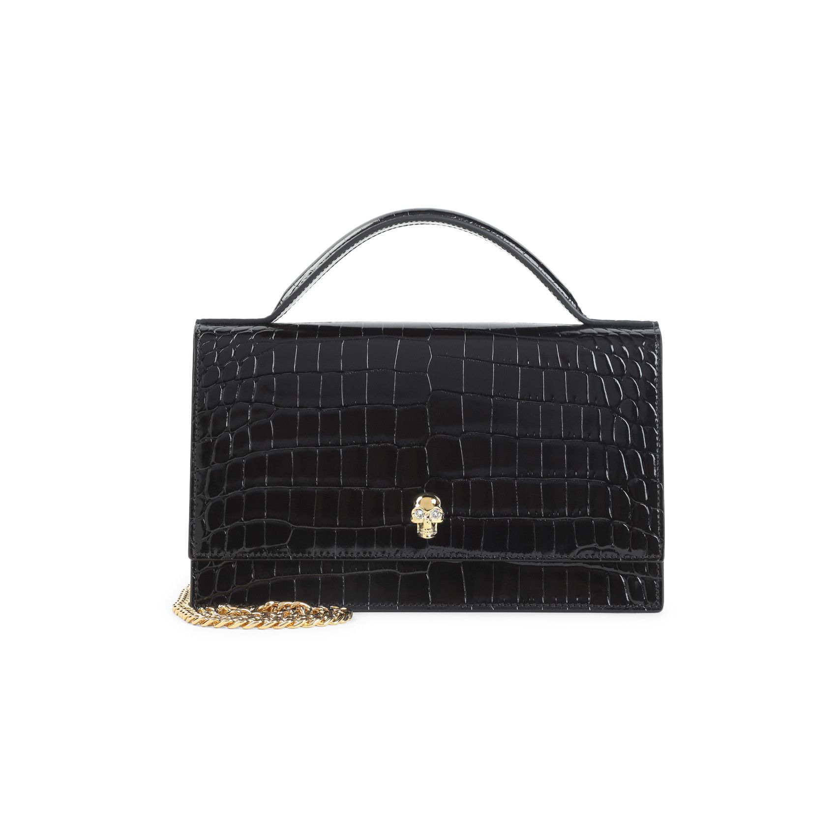 Alexander McQueen Alexander McQueen TH Medium Skull Clutch Size ONE SIZE - 1 Thumbnail
