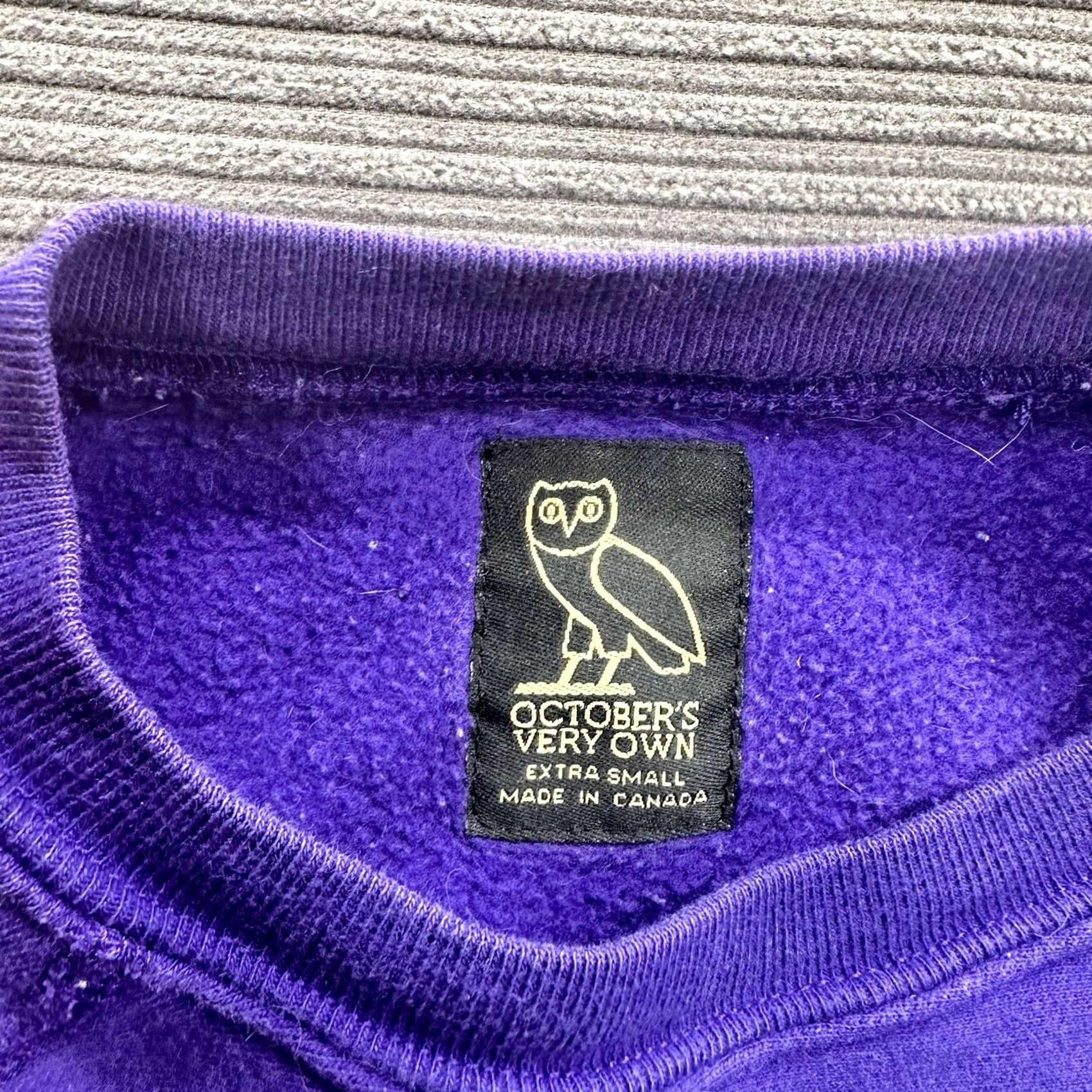 Vintage October's Very Own Sweatshirt Women XS X-Small Purple Cotton Long Sleeve Drake Sweatshirt Purple Logo Crew Neck Pullover Casual Activewear 90s? Size XS / US 0-2 / IT 36-38 - 3 Thumbnail