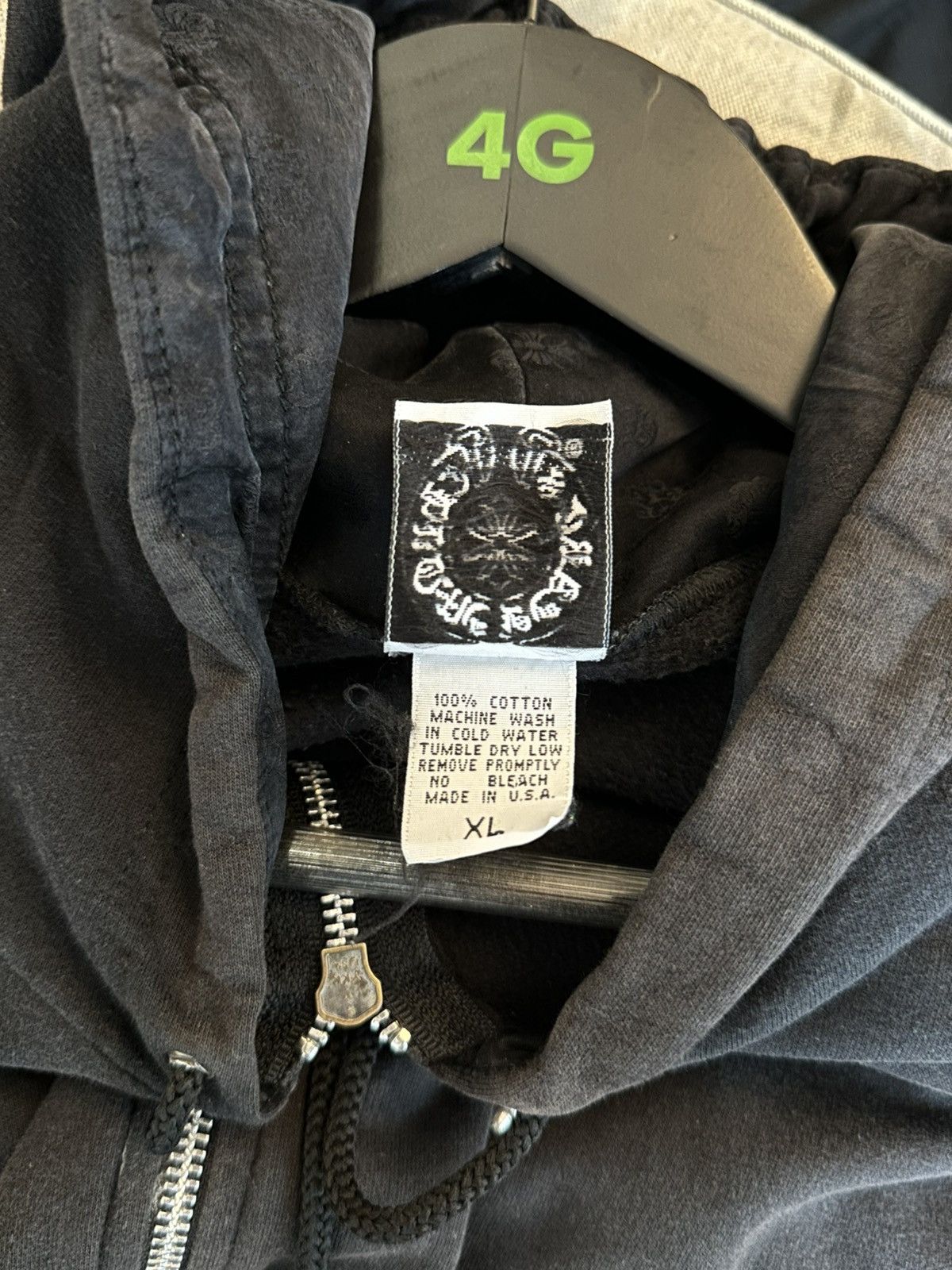 Chrome Hearts CHROME HEARTS VINTAGE LEATHER PATCHED HOODIE Size US XL / EU 56 / 4 - 6 Thumbnail