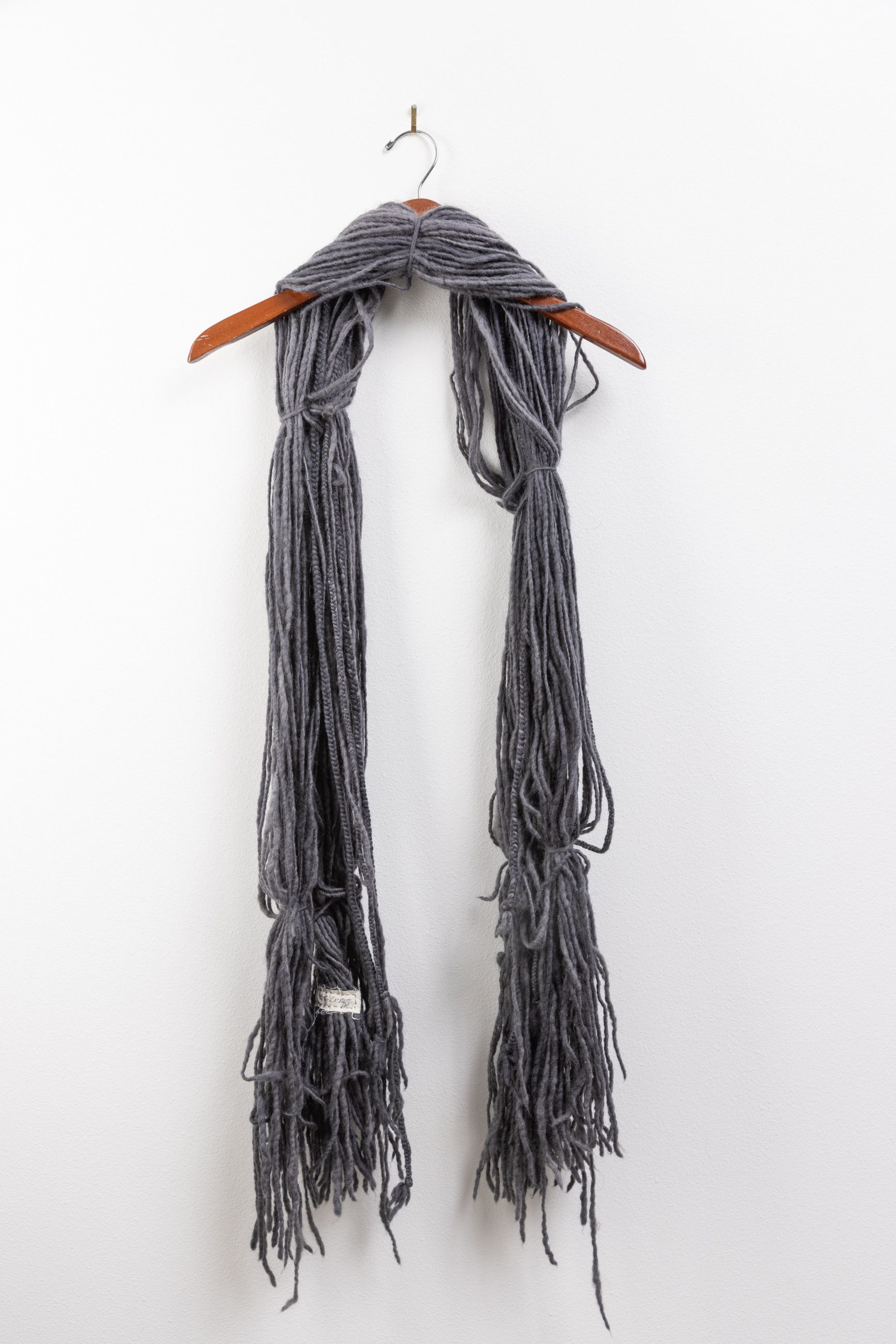 image of Greg Lauren Yarn Scarf in Grey, Men's