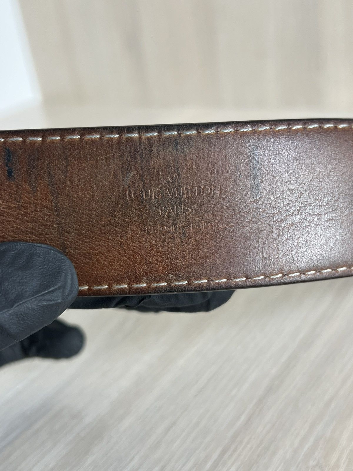 Louis Vuitton Louis Vuitton Damier Ebene Inventeur Belt Size 40 - 17 Thumbnail