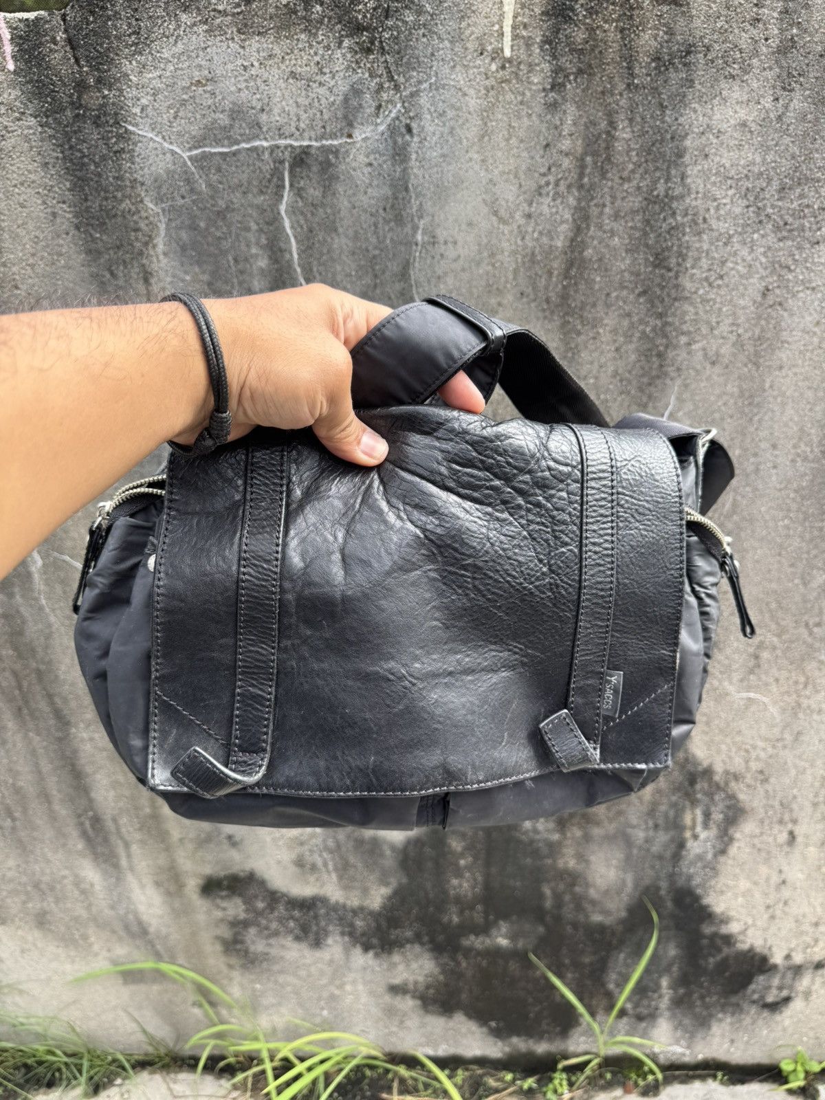Designer × Y's × Yohji Yamamoto Y’Saccs Y’s Yohji Yamamoto Japan Designer Leather Sling Bag Size ONE SIZE - 13 Thumbnail