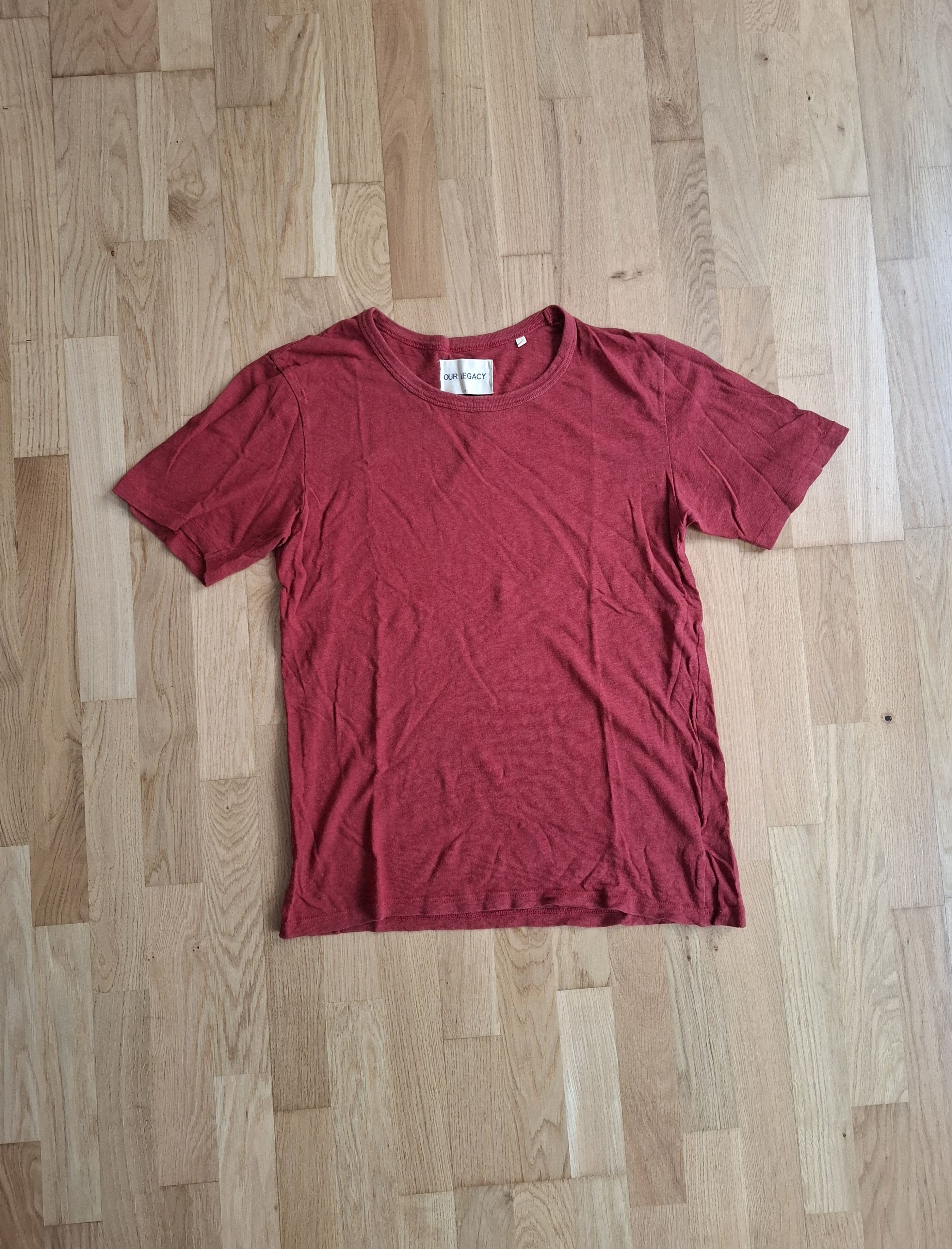 Our Legacy Rubian red Mid Sleeve t-shirt Size US S / EU 44-46 / 1 - 1 Thumbnail