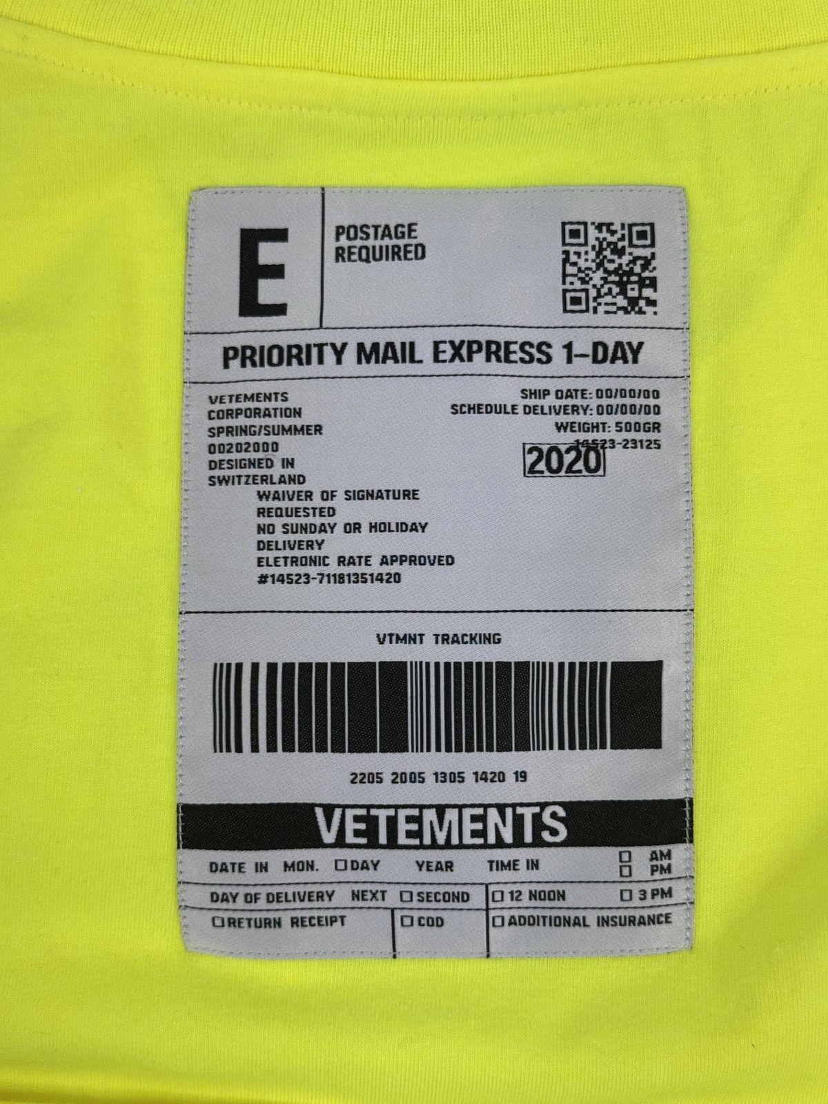 Vetements VOLT LOGO PRINT OVERSIZED T-SHIRT Size US XL / EU 56 / 4 - 3 Thumbnail