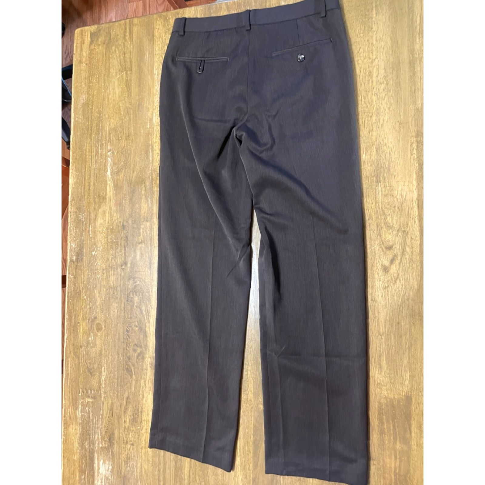 Izod IZOD Pants Men's Brown Dress Pants Straight Fit 32x30 Flat Front Regular Inseam 31 in Ban Brown, IZOD, Pants, Men, Dress, Straight, 32x30 Size US 30 / EU 46 - 3 Thumbnail
