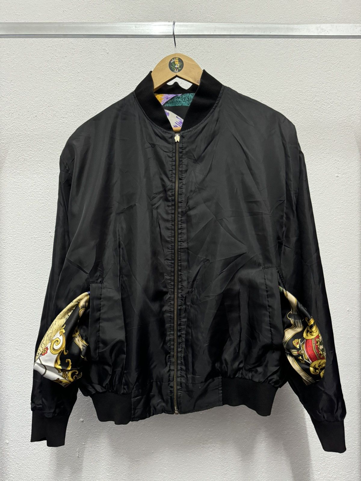 Vintage Vintage 90’s Picasso Reversible Silk Artwork Bomber Jacket Size US L / EU 52-54 / 3 - 10 Thumbnail
