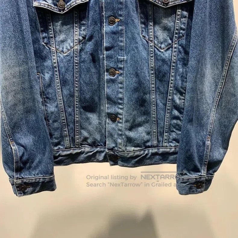 Balenciaga Balenciaga Logo Embroidered Denim Jacket. Size US XL / EU 56 / 4 - 4 Thumbnail
