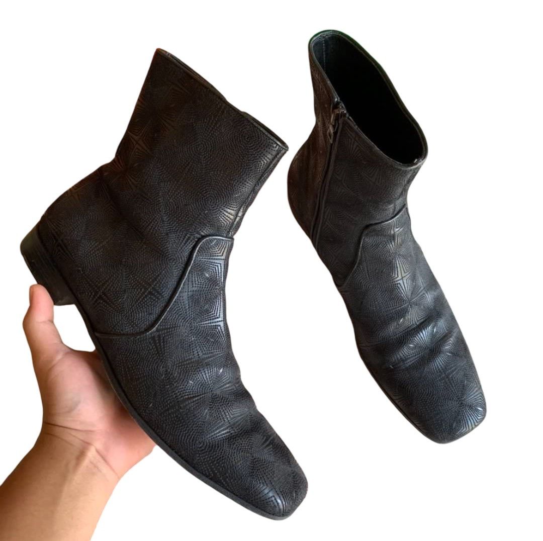 Prada Vintage Prada Textured Leather Angkle Boot Black Size US 9 / EU 42 - 4 Thumbnail