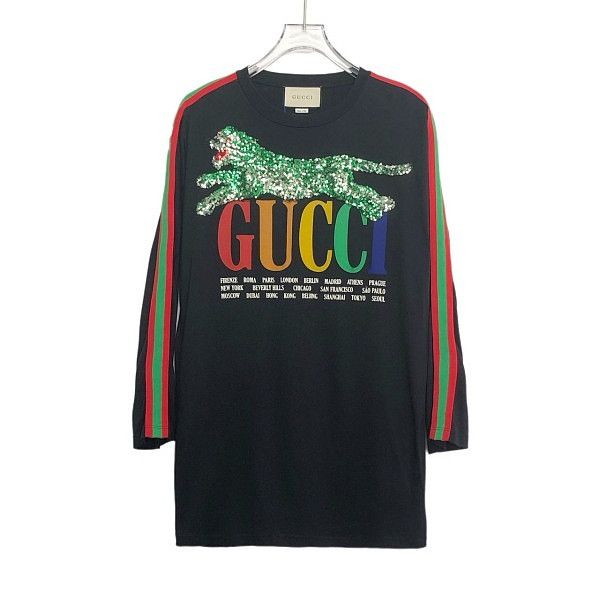 Gucci Gucci Sequin Tiger Long Sleeve T-Shirt Size XS Size XS / US 0-2 / IT 36-38 - 1 Thumbnail