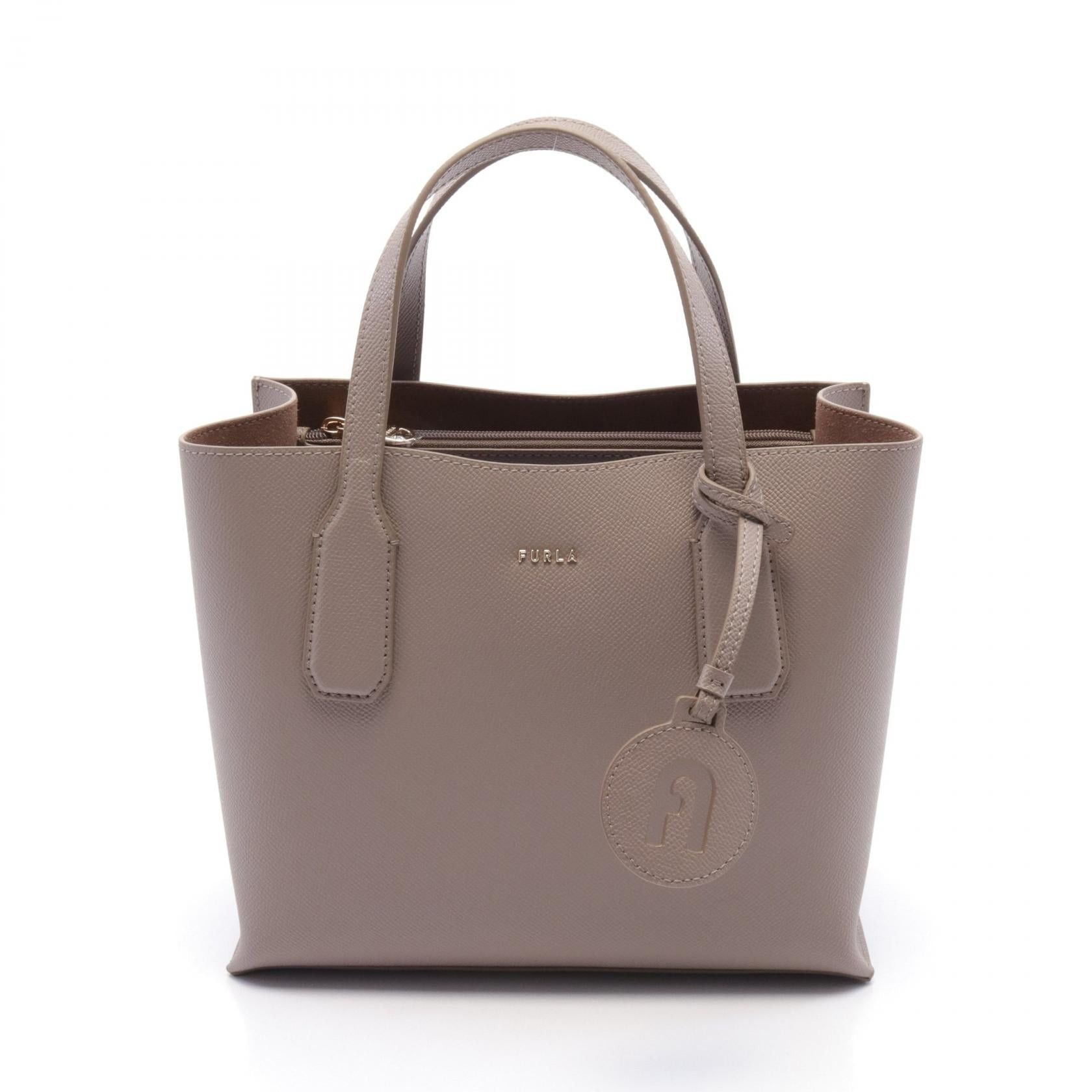 Furla Classic Handbag Tote Bag Leather Brown