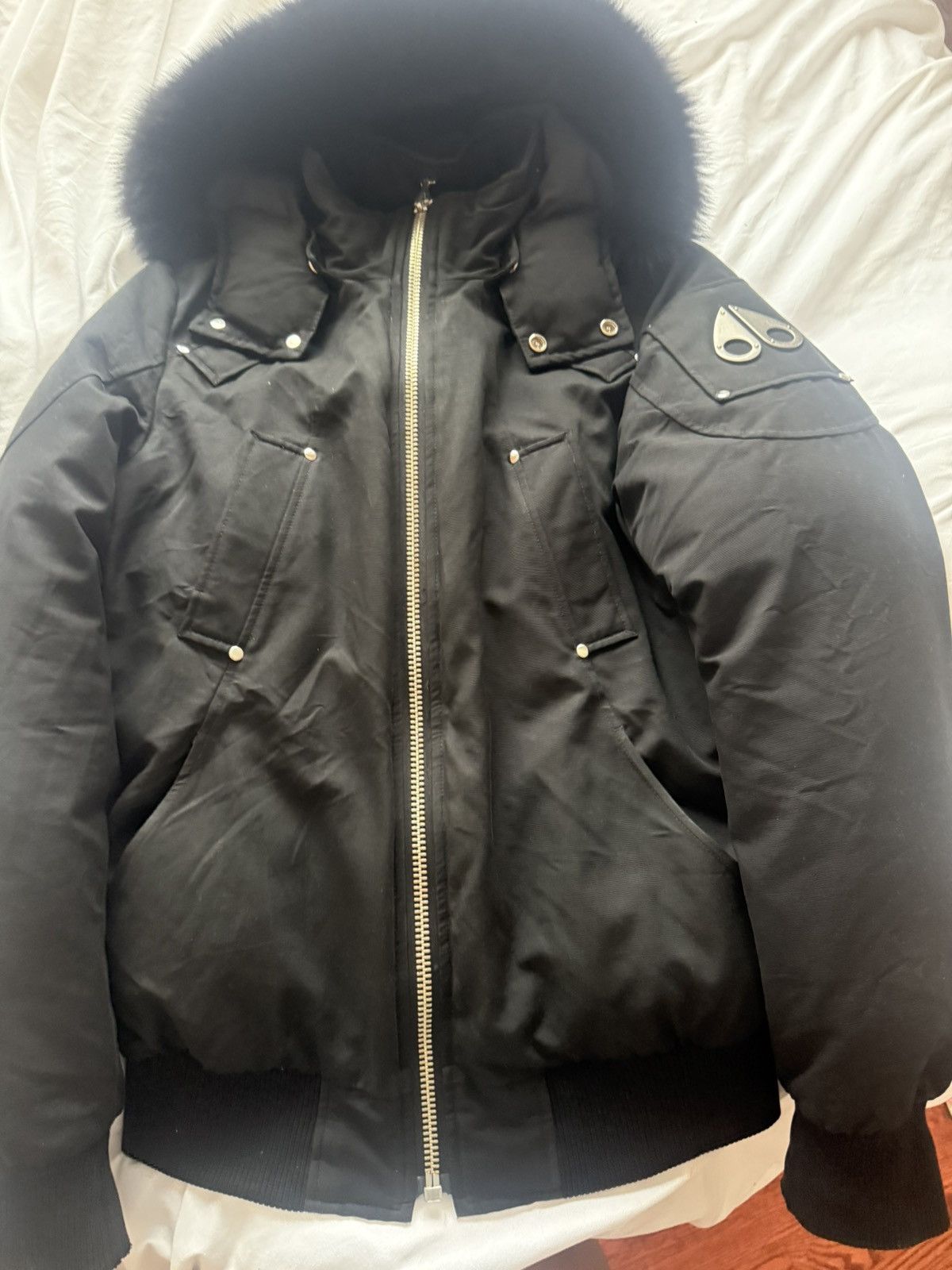 Moose Knuckles ORIGINAL BALLISTIC SHEARLING TRIM BOMBER JACKET Size US M / EU 48-50 / 2 - 2 Thumbnail