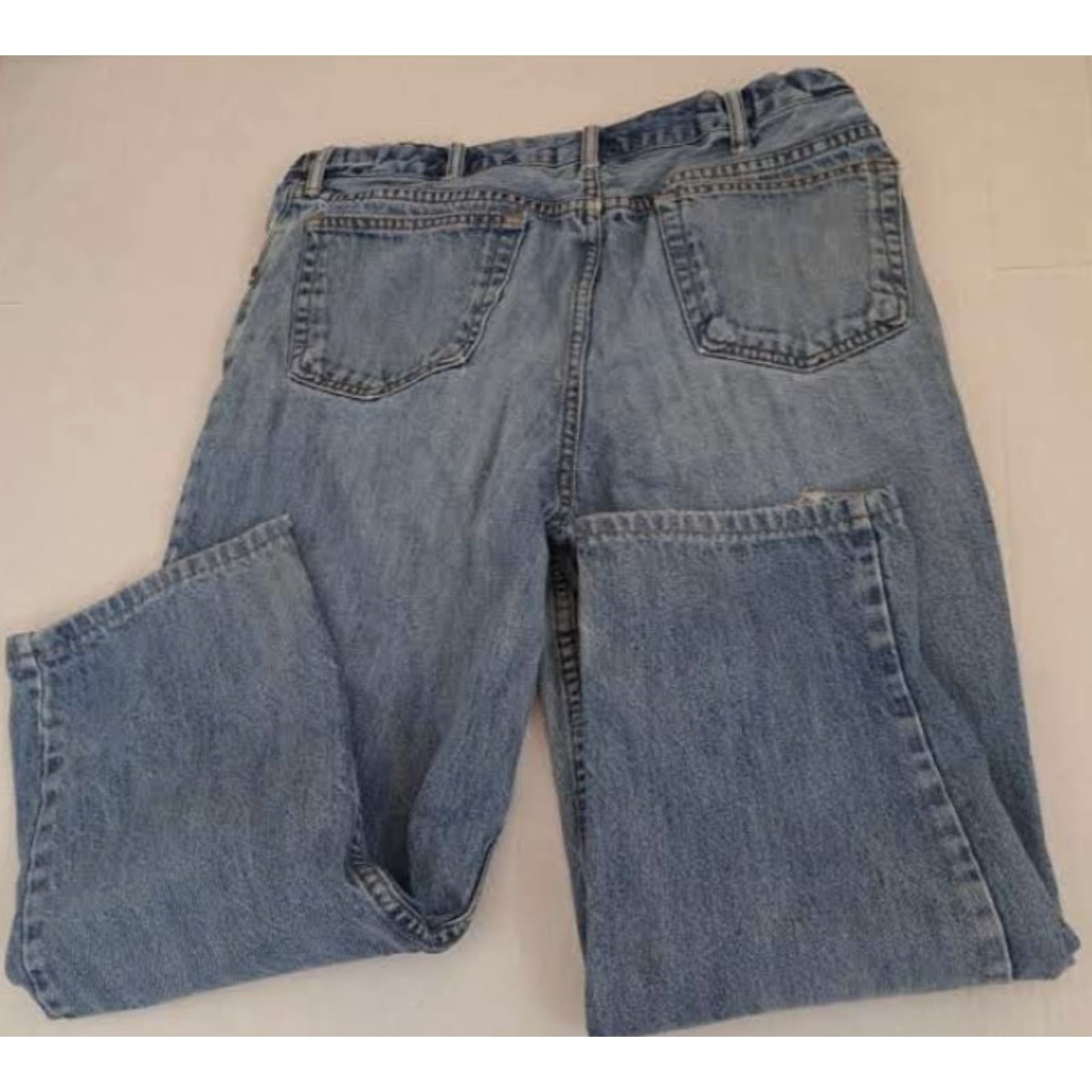 Lands' End VINTAGE Lands' End Jeans Denim Blue Jean Men Pants 35 Regular 30 Inseam 5-Pocket Design Blue Cotton Work Size US 35 - 7 Thumbnail