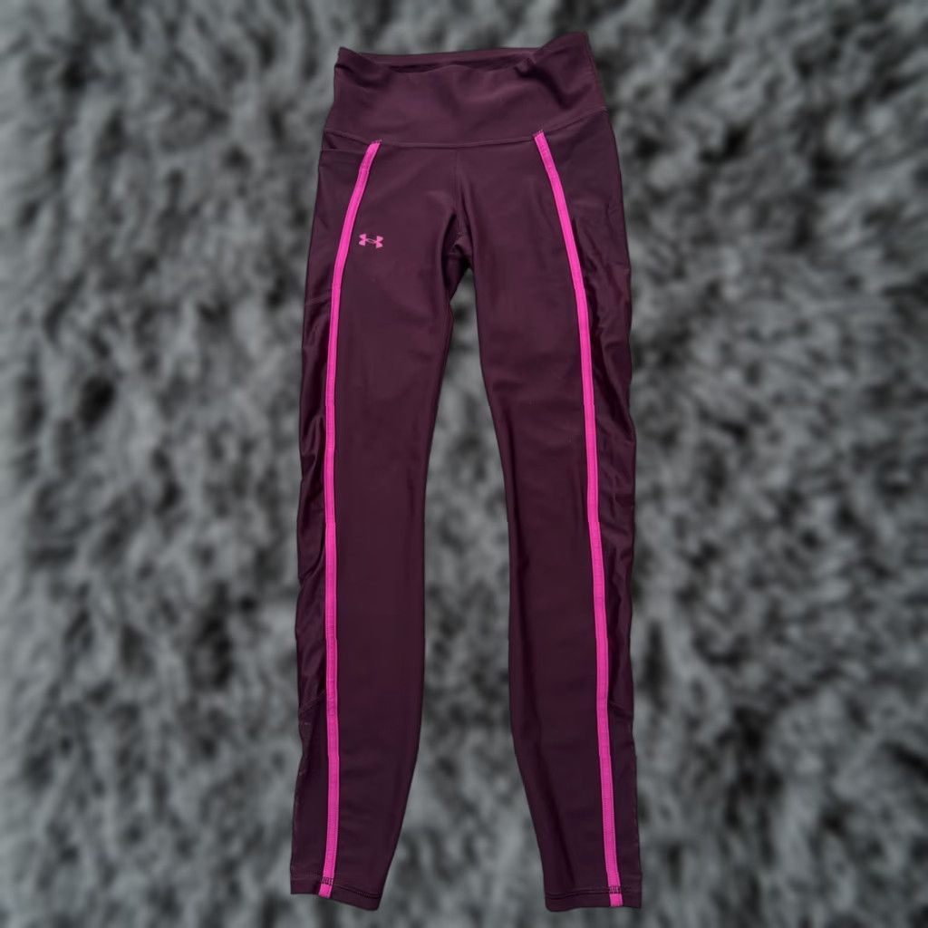 Under Armour VINTAGE Under Armour Compression Leggings Womens S Heat Gear Athleisure Retro Y2K Leggings Skinny Purple Womens Size 28" / US 6 / IT 42 - 1 Thumbnail