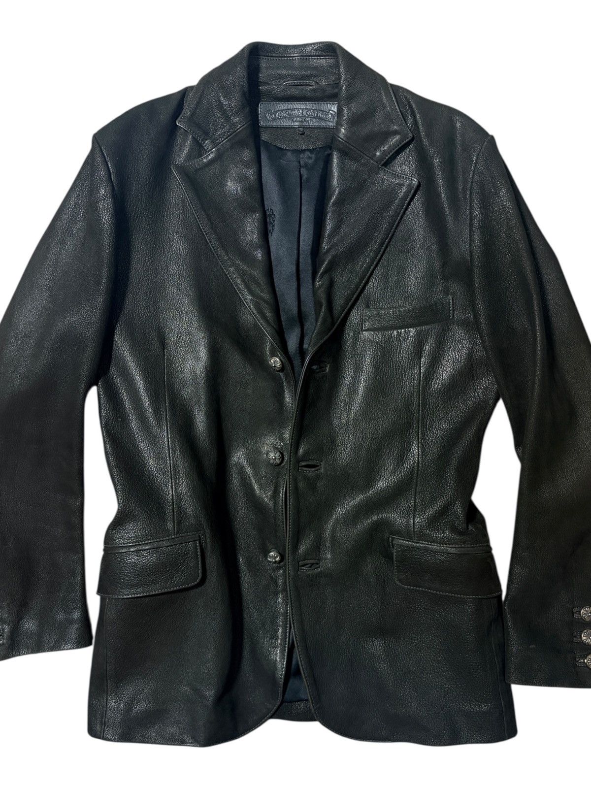 Chrome Hearts CHROME HEARTS Leather Blazer Size US L / EU 52-54 / 3 - 1 Thumbnail