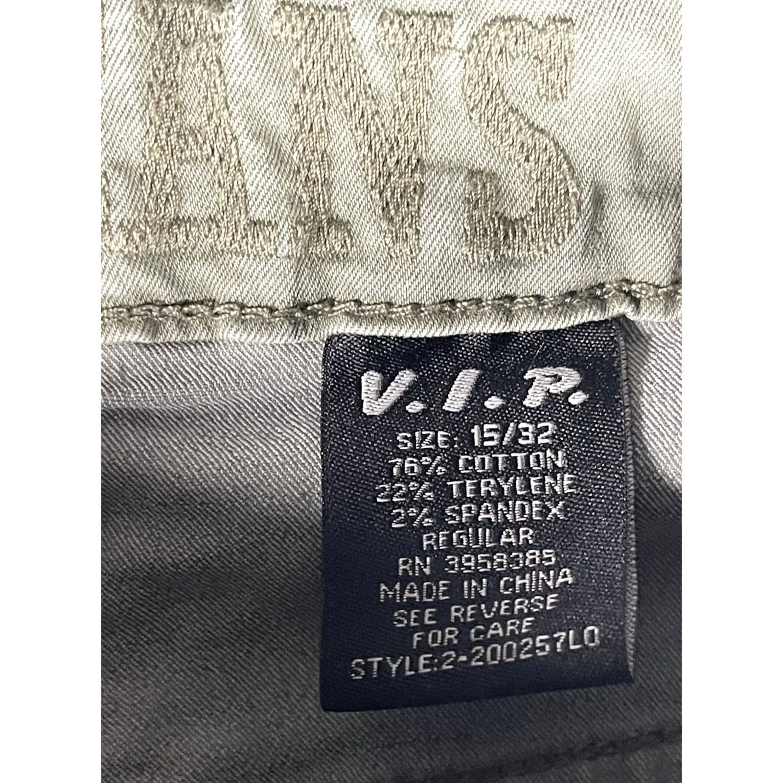 Vintage VIP JEANS Cargo Pants Womens Size 15/32 Green Elastic Hem Pockets Casual Utility Size 36" / US 14 / IT 50 - 3 Thumbnail