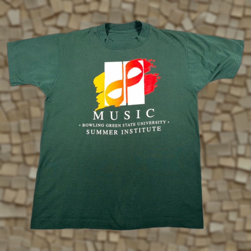 Vintage VINTAGE Bowling Green State University Shirt Adult LARGE Green Music 90s Shirt Womens Mens Boys Girls Size US L / EU 52-54 / 3 - 1 Thumbnail