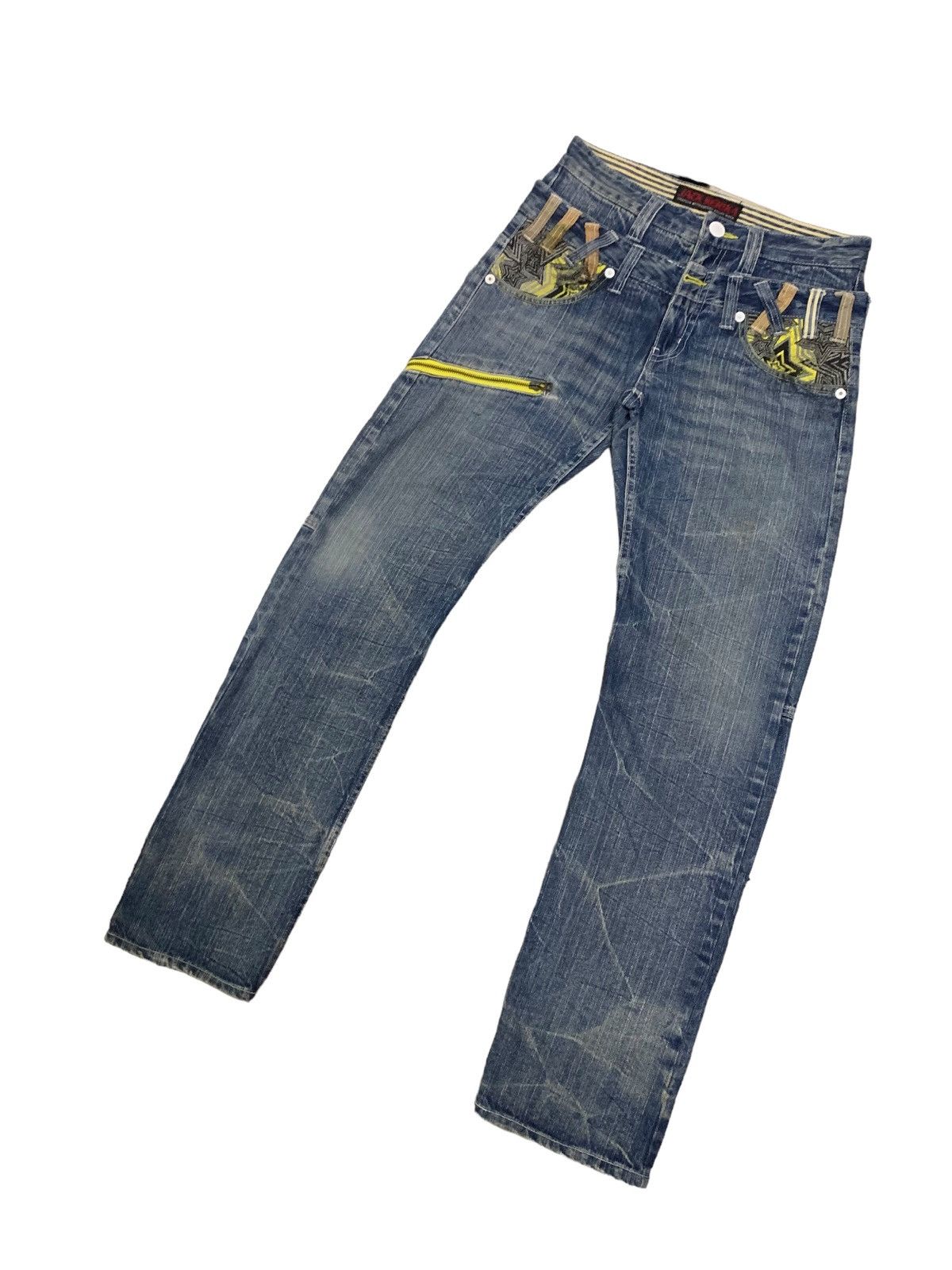 If Six Was Nine × Japanese Brand × Le Grande Bleu (L.G.B.) Vintage Japanese Jack Serika Double Waist Punk Jeans Size US 30 / EU 46 - 7 Thumbnail