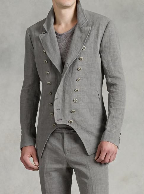 John Varvatos Linen Multibutton Jacket EU 48 USA 38 Size US M / EU 48-50 / 2 - 1 Thumbnail