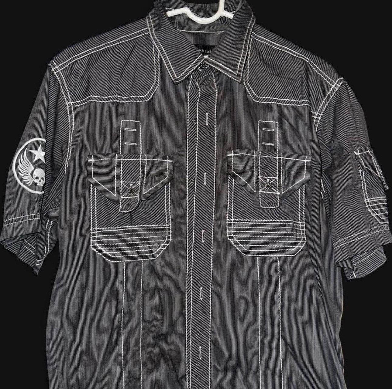 Affliction Affliction Black Premium pinstripe button-up shirt Size US M / EU 48-50 / 2 - 3 Thumbnail