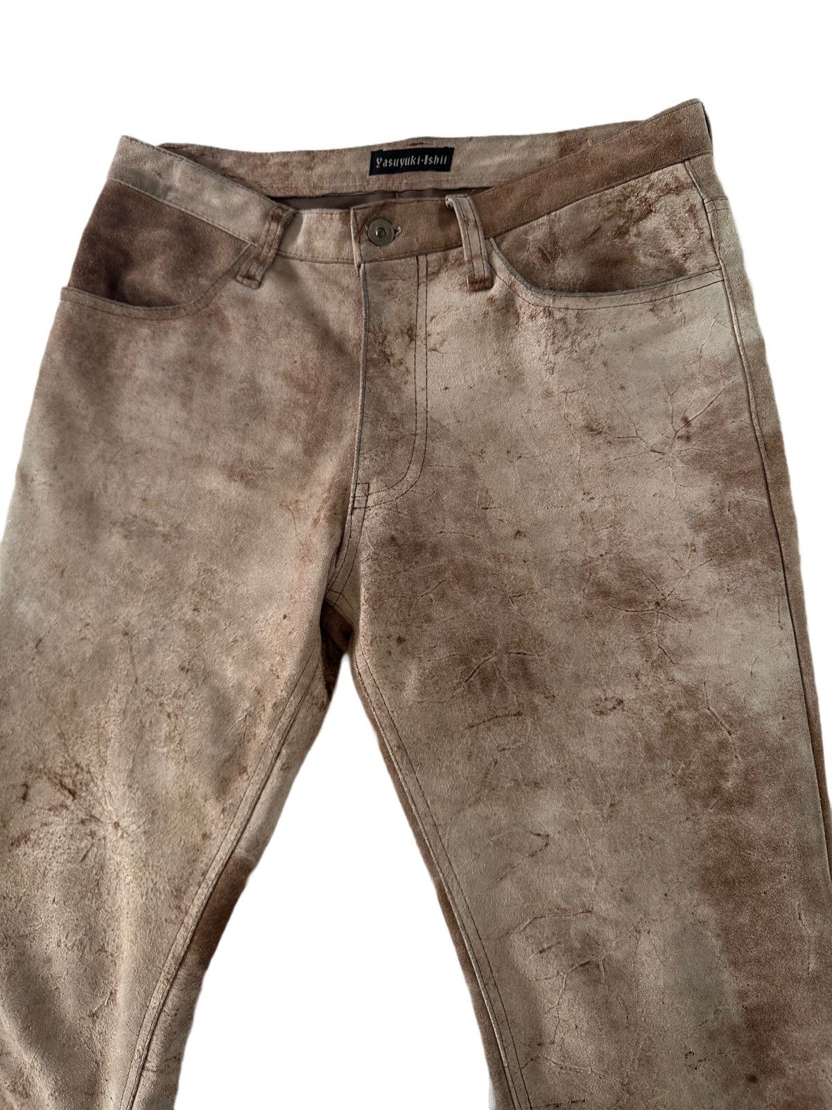 Yasuyuki Ishii YASUYUKI ISHII LEATHER COWHIDE FLARED PANTS Size US 31 - 3 Thumbnail