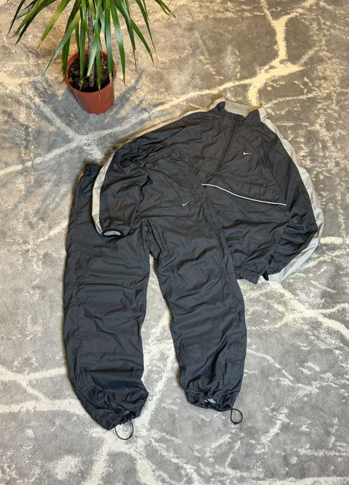 Nike 00s Nike Vintage Nylon Tracksuit Joggers + Jacket Y2K Drill