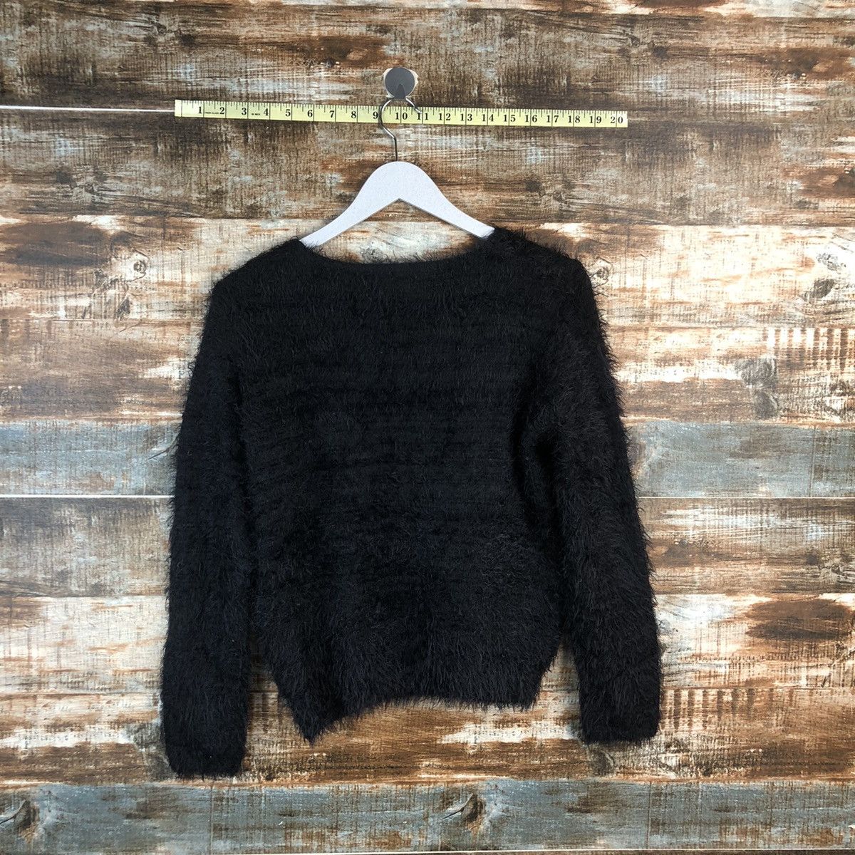 Japanese Brand DL Alpha Cubic Black fur shaggy Mohair Knitwear #C034 Size US S / EU 44-46 / 1 - 12 Thumbnail