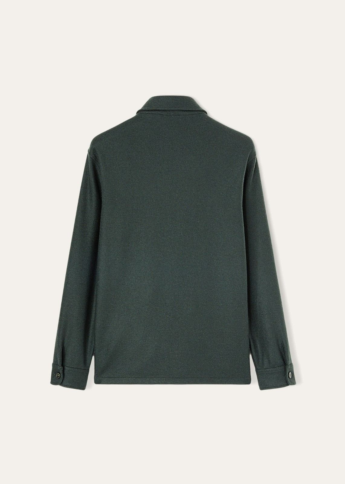 Loro Piana o1srvl11e1224 Double Cashmere Jersey Overshirt in Dark Green Size US L / EU 52-54 / 3 - 2 Thumbnail