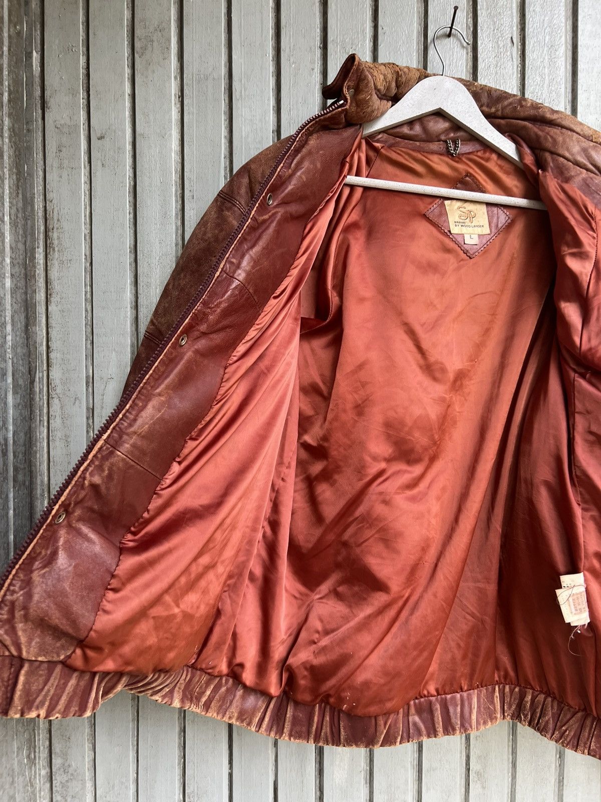 Japanese Brand × Vintage Vtg sp brand by wood lander leather jacket Size US L / EU 52-54 / 3 - 20 Thumbnail