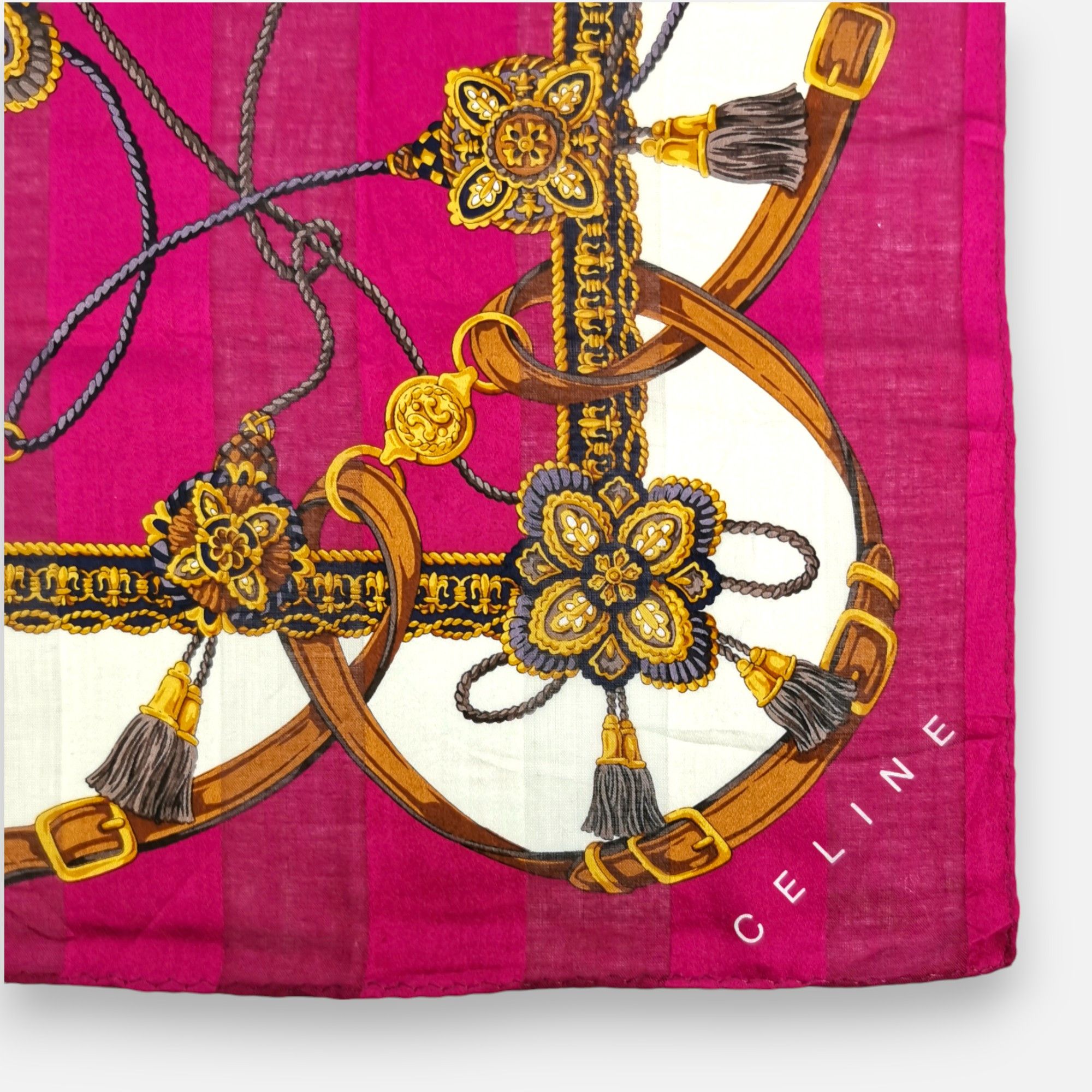 Celine × Vintage Vintage CELINE Handkerchief Neckerchief Bandana Size ONE SIZE - 3 Thumbnail