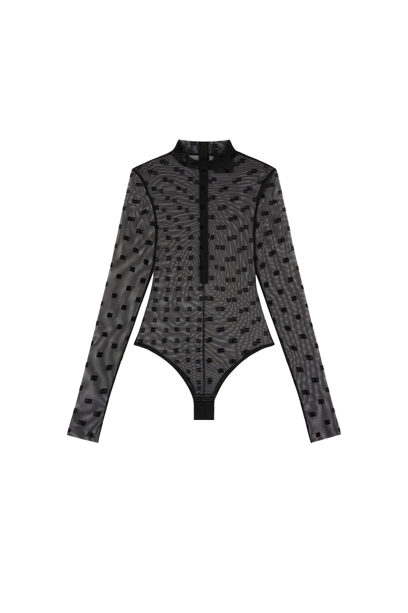 Givenchy o1srvl11e0725 Jacquard Sheer Bodysuit in Black Size XL / US 12-14 / IT 48-50 - 1 Preview