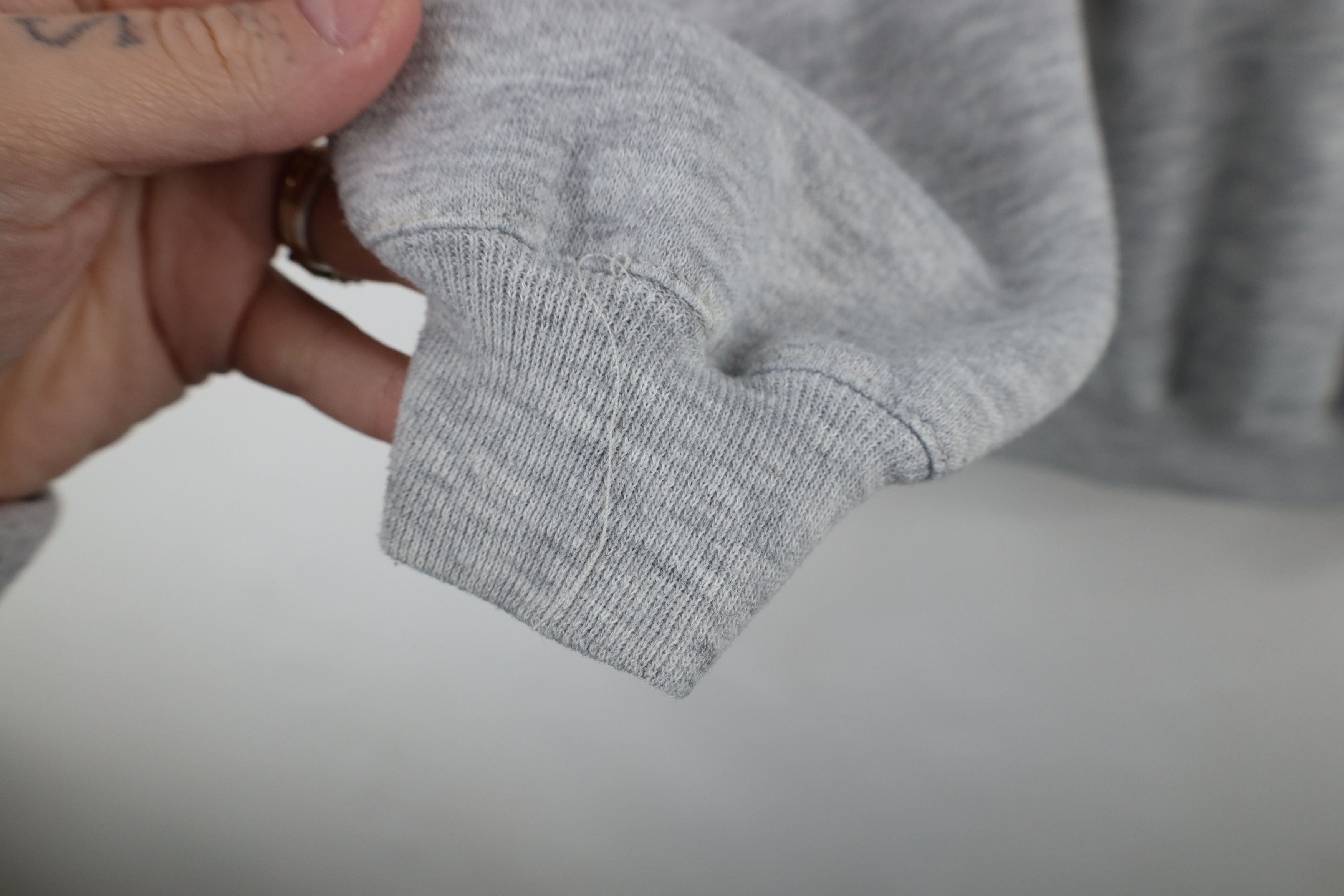 Vintage Vintage 90s Streetwear Henley Sweatshirt Heather Gray Size US M / EU 48-50 / 2 - 5 Thumbnail