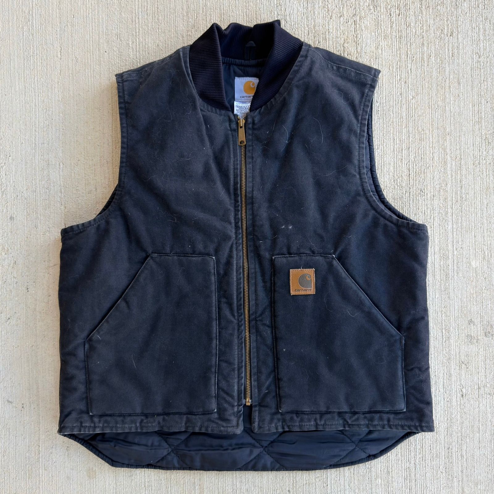 Carhartt × Vintage Carhartt V52 BLK black work wear vest Size US L / EU 52-54 / 3 - 1 Thumbnail