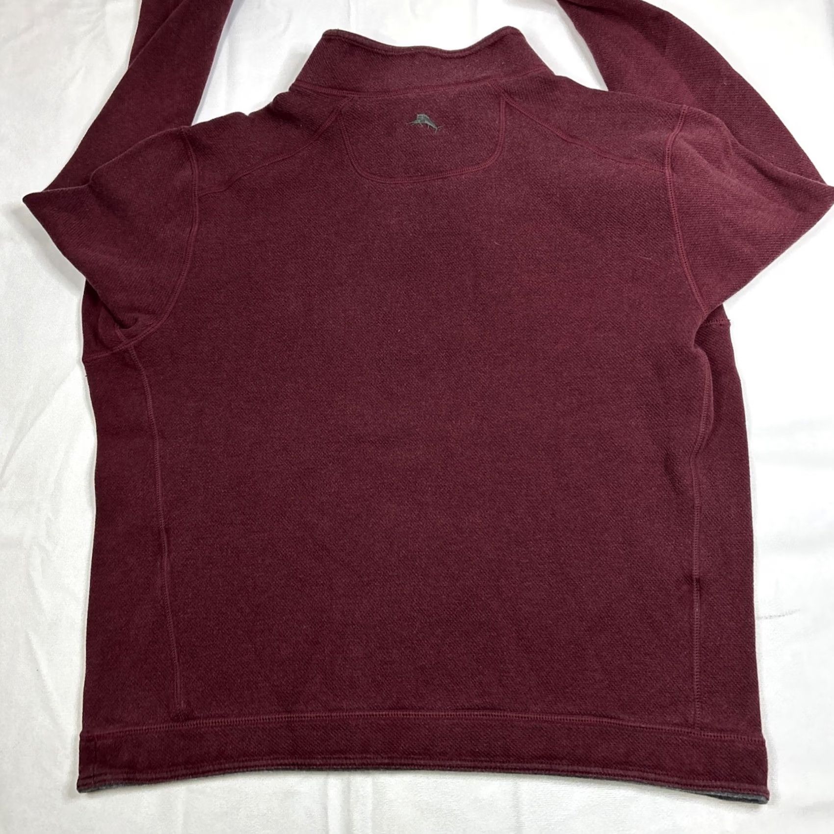 Tommy Bahama VINTAGE Tommy Bahama Mens Sweater Pullover 1/4 Zip Reversible Knit Mock Neck 2/4 Zip L Large Purple Green Size US L / EU 52-54 / 3 - 4 Thumbnail