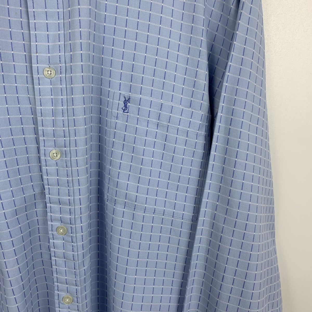 Yves Saint Laurent Vintage Yves Saint Laurent Plaid Shirt Long Sleeve Size XL Size US XL / EU 56 / 4 - 7 Thumbnail
