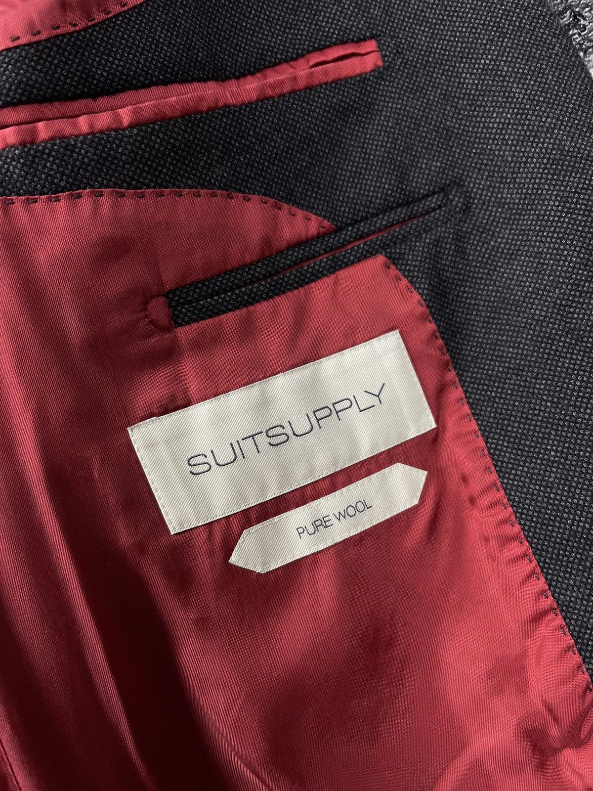 Suitsupply Suitsupply Sienna Dark Grey Wool Blazer Jacket Size 48 Size 48R - 10 Thumbnail