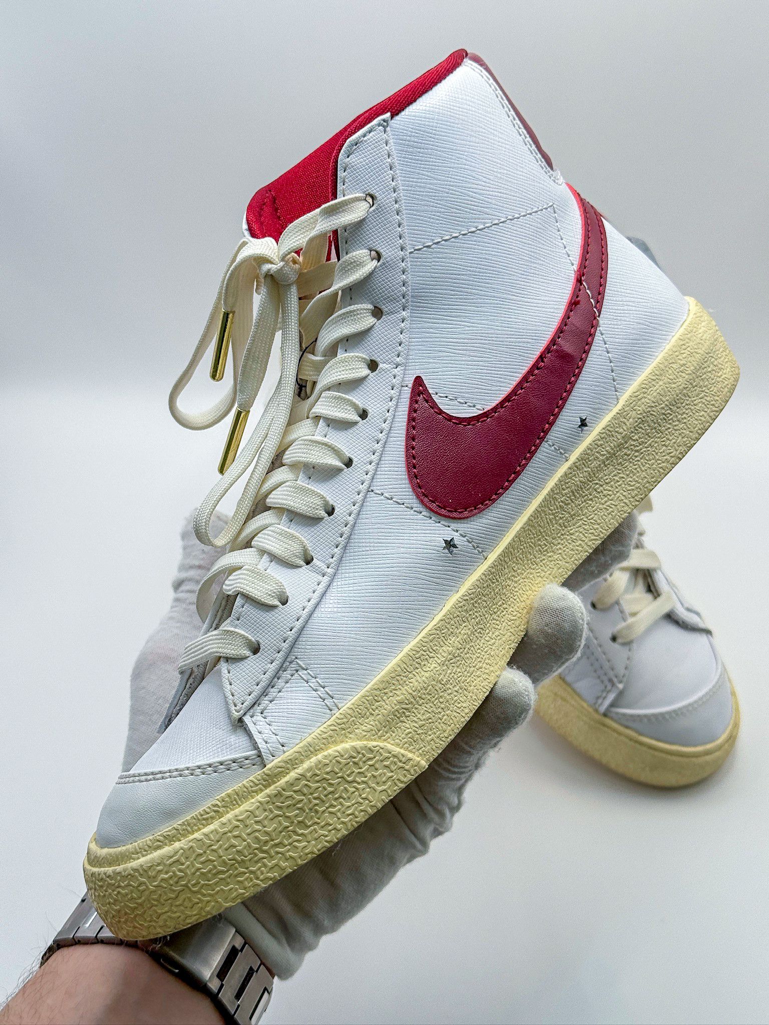 Nike Nike Blazer Mid 77 SE White Red Sneakers Size US 8 / IT 38 - 4 Thumbnail