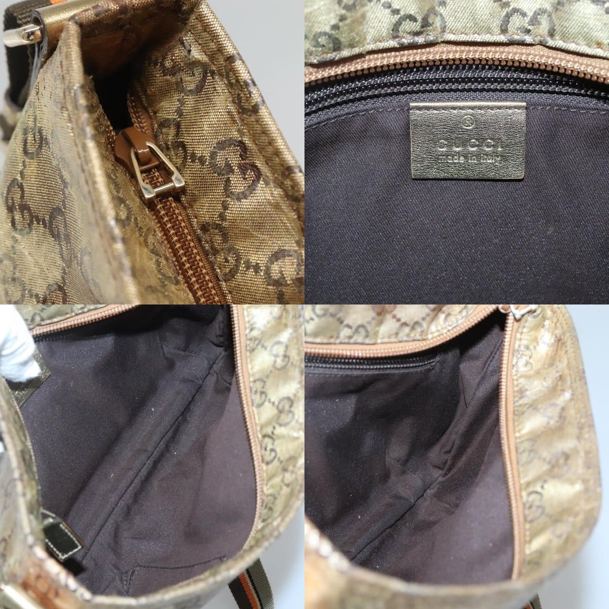 Gucci GUCCI GG Crystal Shoulder Bag Brown Gold Size ONE SIZE - 11 Thumbnail