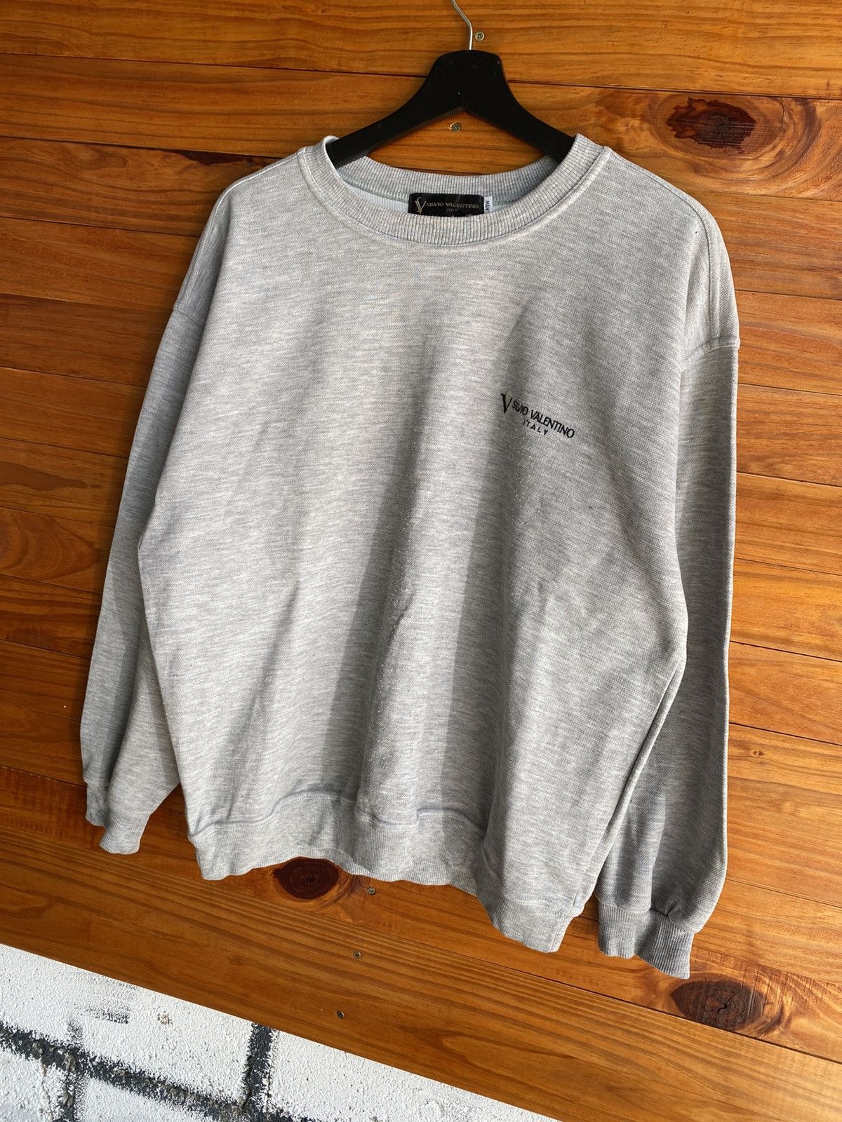 Vintage Vintage Silvio Valentino Italy Grey Minimalist Sweatshirt Size US L / EU 52-54 / 3 - 4 Thumbnail