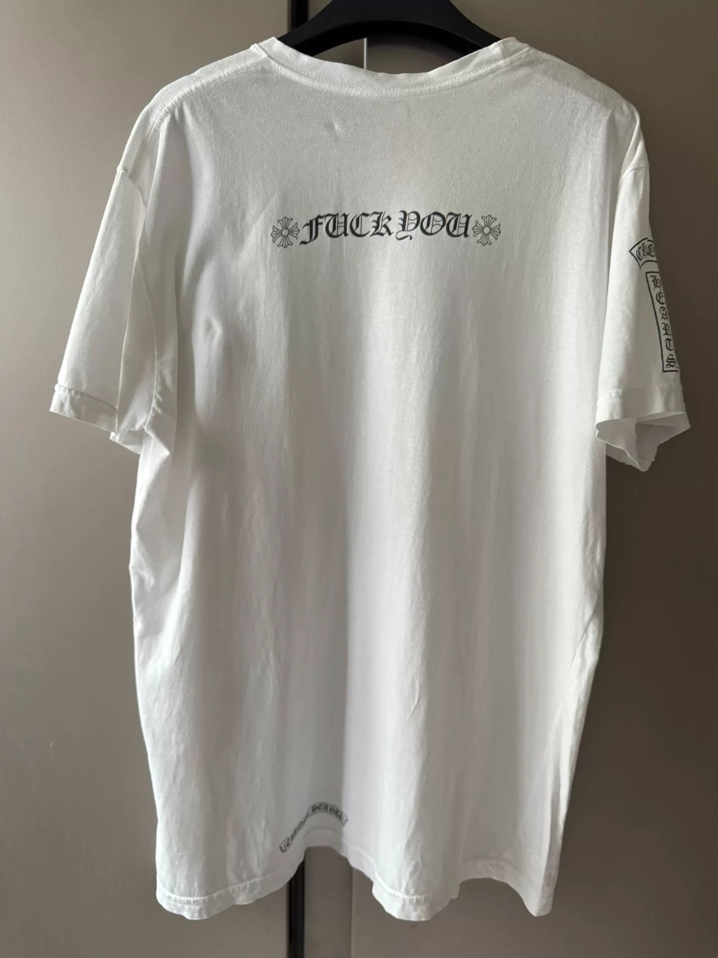 Chrome Hearts Chrome Hearts White Sanskrit Back Print Tee Size US L / EU 52-54 / 3 - 1 Thumbnail