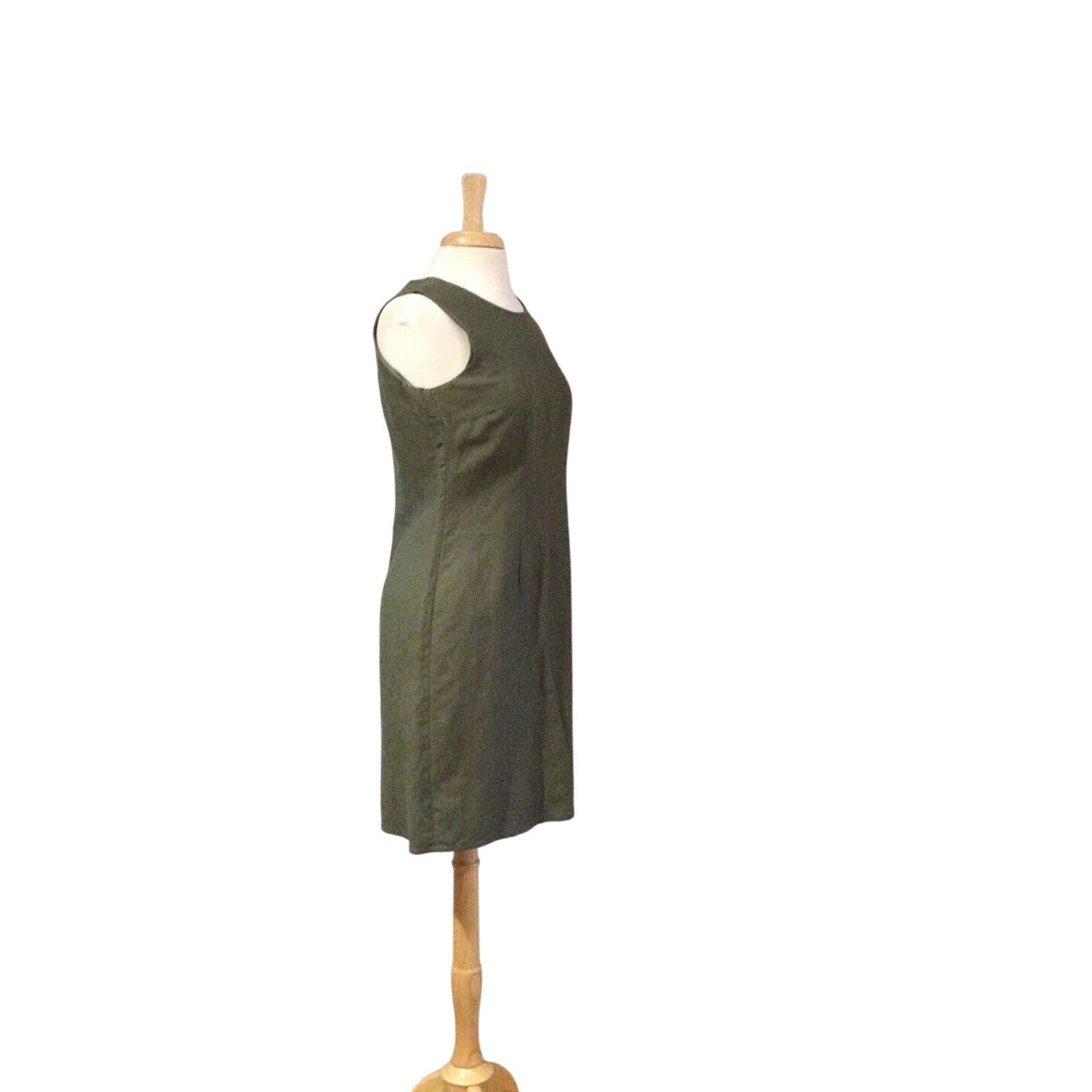 Other Jennifer Eden Sheath Dress Sleeveless Olive Green Size 8 Size M / US 6-8 / IT 42-44 - 5 Thumbnail