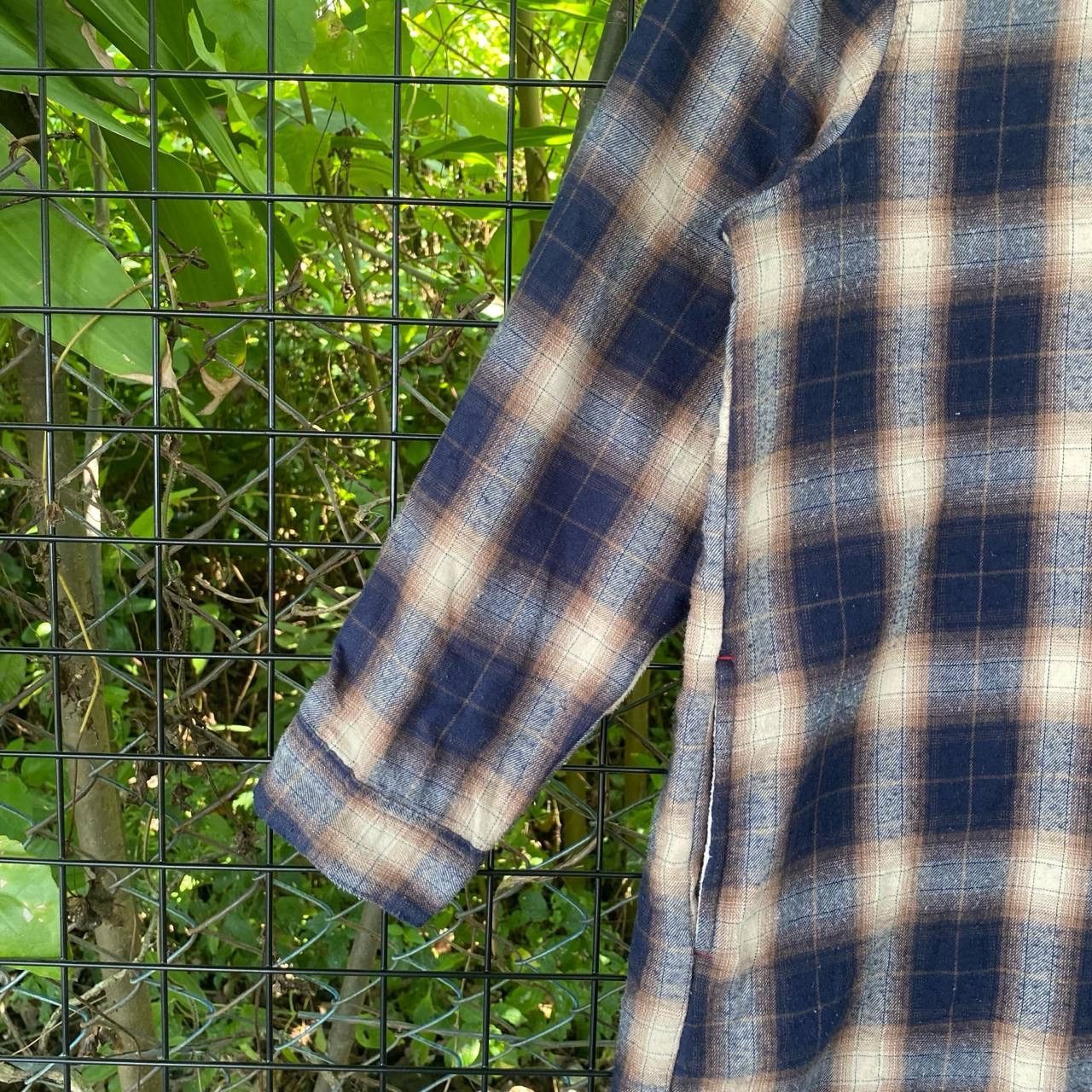 Flannel × Japanese Brand × Vintage Vintage Logos Shadow Plaid Flanel Jacket Size L / US 10 / IT 46 - 3 Thumbnail