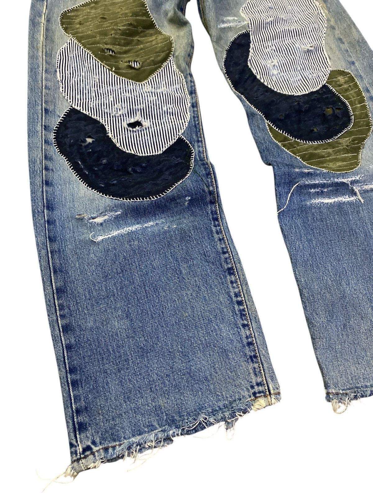 Edwin × Vintage Vintage Edwin 505x Patchwork Denim Selvedge Size US 32 / EU 48 - 7 Thumbnail