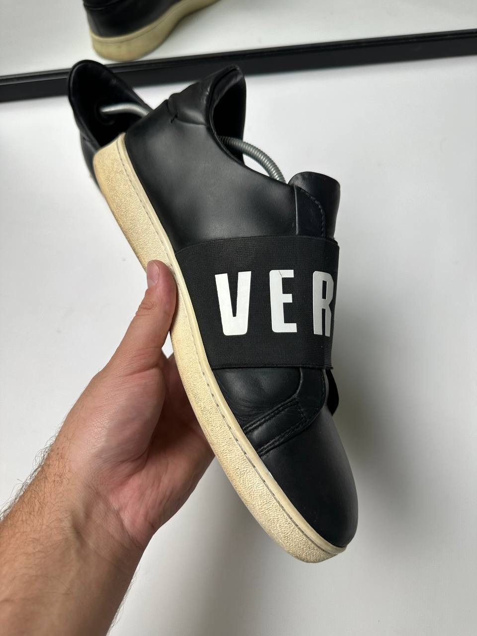 Versus Versace Versus Versace Low Top Black Leather Shoes Size US 9 / EU 42 - 9 Thumbnail