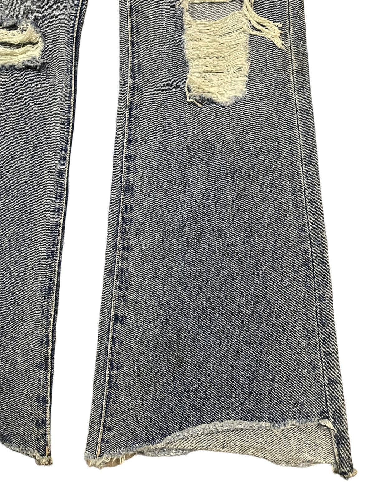 If Six Was Nine Vintage Japanese Brand Blue Wash Distressed Flare Jeans Size US 28 / EU 44 - 6 Thumbnail