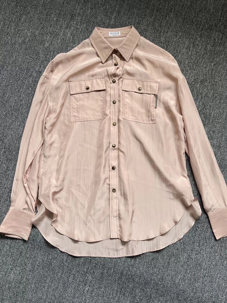 Brunello Cucinelli Brunello Cucinelli Silk Shirt S - dmc Size US S / EU 44-46 / 1 - 1 Thumbnail