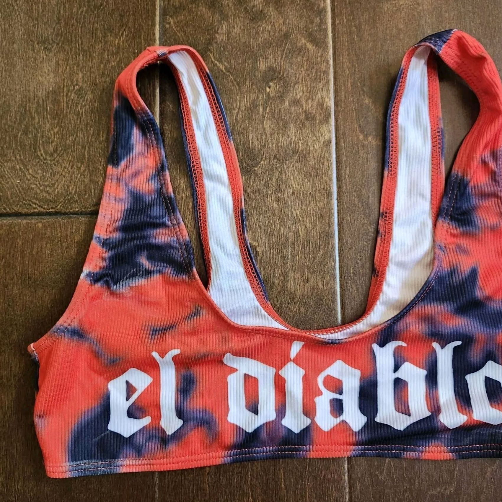 Vintage El Diablo Bikini Top Women Black M Size M / US 6-8 / IT 42-44 - 4 Thumbnail