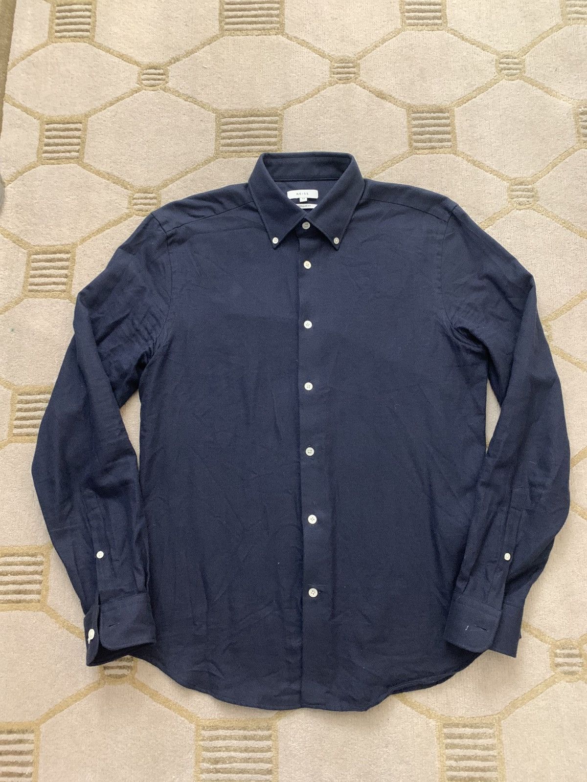 NWOT Reiss Button Down Brushed Cotton Shirt